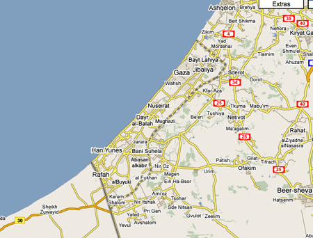 carte de Gaza