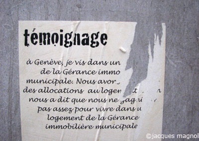 message sur un mur